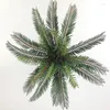 Decorative Flowers 35-45CM Artificial Plants Green Plastic Palm Tree Fake Shrub Iron Branch Garden Living Room Office Home Decoration