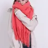 Scarves Women Thick Shawl Wraps Scarf Winter Warm Fashion Solid Color Pashmina Long Tassel Hijab Stoles Bufanda Mujer 231030