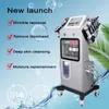 High Technology Dermabrasion Syre Jet Skin fuktgivande Cutin Borttagning Face Lift Wrinkle Minska Lymfatisk dränering RF Ultraljud Jon Mikronedle 11 i 1 enhet