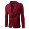 Men's Suits Royal Blue Blazer Men Casual Suit Solid Colour Mens Blazers Jacket Coat XXXL Size Single Button For