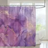 Shower Curtains Marble Shower Curtain Set Creativity Texture Fabric Home Decor Bath Curtains Bathroom Products Polyester Hanging Cloth Hooks 231030