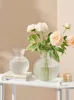 Vases Lumière luxe haut de gamme verre transparent vase d'eau décoration salon arrangement de fleurs nordique moderne simple meuble de télévision