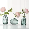 Jarrones Mini flor en relieve de mesa, implemento de vidrio, arreglo transparente, adornos decorativos para alféizar de ventana, accesorios