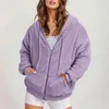 Frauen Hoodies Plus Größe Plüsch Sweatshirt Winter Verdicken Fleece Zipper Hoodie Lose Warme Mantel Harajuku Koreanische Samt Stich Pullover