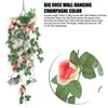 Vases Rose Vigne Guirlande Suspendus Fleurs Avec Feuilles Vertes Vignes Mur De Fleurs Pour Salle De Réception De Mariage