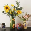 Vazen Nordic Morandi Geschilderde keramische vaas Woonkamer Bloemstuk Ornamenten Creatieve woonaccessoires