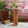 Vases Wakauto Wooden Vase Leakproof Handmade Pots Decorative Flowerpot For Indoor Home Office (Coffee) Floor