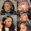 Perruques synthétiques Body Wave Lace Front Wig 13X4 Frontal 5x5 Closure pour femmes noires 30 pouces cheveux humains 231027