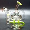 Gekleurde glazen bong waterpijp 7,5 inch hoog bedwelmende dikke waterpijp inline perc dab rig booreiland waterpijpen zware grote was roze bekerpijpen