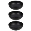 Conjuntos de vajilla 3 PCS Black Frosted Small Bowl Tazones para condimentos Inicio Mini Rice Dip Chili Melamine Cocina Platos de salsa de soja