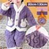 Pigiama per bambini inverno flanella set bambino autunno moda scollo a V due pezzi ragazzi e ragazze spessi vestiti per la casa in stile straniero 231030