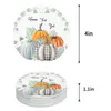 Table Mats Thanksgiving Fall Pumpkin Coasters Ceramic Set Round Absorbent Drink Coffee Tea Cup Placemats Mat