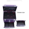 Resväskor sminkfodral professionell stor kapacitet resväska vagn med kombination lås nagel skönhetsbagage lagringsverktyg