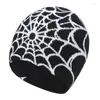 Ballkappen gestrickt Beanie Hut für Frauen Erwachsene Mode Winter Häkel Spiderweb Muster Outdoor Sport Unisex Kopfbedeckung