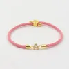 Pavé Zircon A-Z Lettre Initiale Bracelets Pour Femme Coloré Réglable Corde Charme Bijoux Cadeau