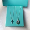 T necklace Classic Necklace Women s925 Sterling Silver Cross Versatile Simple Necklace Chain Gift