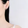 Stud Earrings Classic U-shaped S925 Silver Mosonite Women's Precision Quality 1 Carat D Color