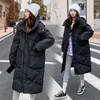 Women's Trench Coats Long Loose Coat Casual Women Parkas Clothes Hooded Stylish Winter Jacket 2023 Female Cotton Padded Outerwear T152