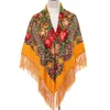 Платки 135*135 см, женский русский стиль, большой квадратный шарф, шаль в стиле ретро, хлопковые шарфы с бахромой, хиджаб, этнические шали, бандана 231027