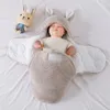 Blankets Soft Born Baby Sleeping Bags Autumn Winter Fleece Cartoon Wrap For Babies Flannel Sleep Sack 0-9 Month