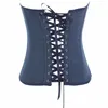 Bustiers Corsets 여성 카우보이 코르셋 탑 섹시한 슬림 브로케이드 데님 바디 셰이퍼 끈이없는 오버 버스트 플러스 크기와 가슴 고딕