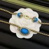 New G-line Blue Handsome Versatile Women's Fantasy Colorful Light Simple G Collar Chain Exquisite Clothing Accessories