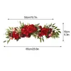 Dekorativa blommor Artificial Rose Bouquet Simulation Roses Flower Prorning Wreath Door Hanging Decorations Wedding Party Home Wall