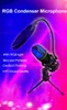 Microphones RGB Condenser Microphone Wired Desktop Tripod USB MIC For Recording Live Gaming Video Noise Reduction Conference