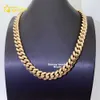 Luxe effen ontwerp hiphop op maat gemaakte 12 mm 231 g massief gouden sieraden 14k Cubaanse schakelketting