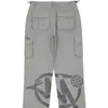 Calças masculinas de grife sweatpants hip-hop na moda americano retro calças masculinas high street impresso moda casual calças