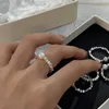 Minimalistischer und Nischendesign-Sensation-Silber-Perlenring, personalisierter Zeigefinger für Frauen, kalte elastische Ins