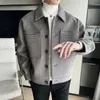 Men's Wool Blends British Style Winter Short Woolen Coat Men Warm Fashion Pocket Casual Cloth Jacket Streetwear Loose S-3XL 231030