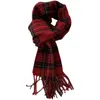 Scarves 2023 autumn and winter red plaid shawl short casual everything bib imitation cashmere scarf woman 231030