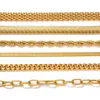 Bedelarmbanden Uworld Mode-schakelketting Roestvrij stalen armband voor dames Prachtige gouden metalen textuur Sieraden Meisje Strandcadeau 231027