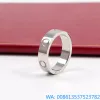 Vente chaude Bijoux amour vis bague hommes anneaux classique luxe designer amoureux bijoux femmes titane acier alliage plaqué or or argent rose ne se décolore jamais pas allergique 5mm