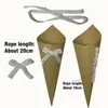 Feestdecoratie Bruiloft Rozenblaadje Confetti Kegels Voor Kraftpapier Lade Stand Box Houder