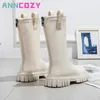 Boots Girls High 2023 Autumn and Spring Leather Shoes Shids S Fashion Mashing Yapaning Princess Catwalksimple Non S 231030