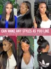 Human Chignons 40 Inch Straight 13x4 Lace Front Wig Hair Brazilian 360 Full Wigs For Women 13x6 HD Frontal PrePlucked 231027