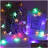Рождественские украшения для дома P O Clip Led Light Tree Ornament Navidad Kerst 2022 год Прямая доставка Садовые принадлежности для праздничных вечеринок Dh1Xf