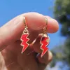 ZX Korean Cute Girls Colorful Lightning Earrings Women Fashion High Quality Enamel Hoop Earrings Geometric Jewelry Wholesale INS EarringsHoop Earrings lightning