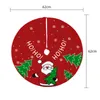 Decoraciones navideñas 60/70 cm Falda de árbol Red Santa Claus Muñeco de nieve Mat Decoración Navidad para el año del hogar