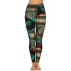 Leggings da donna Pantaloni da yoga con stampa tribale Pantaloni da yoga sexy e carini dal design etnico Push Up Fitness Leggins da palestra Lady Collant sportivi elasticizzati vintage