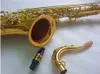 Helt ny tenorsaxofon BB Högkvalitativ STS-802 Mässing Gold Lacquer Performance Musikinstrument Sax med falltillbehör