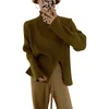 Женские свитера, водолазка, женский свитер 2023, осень-зима, пуловер с боковыми разрезами, топы, корейская мода, вязать с длинным рукавом