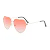 Metal Peach Heart Solglasögon Ocean Piece Love Glasses Fashion Street Shoot Candy Color Net Red Shaped