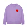 amiS AM I Love мужские свитера с нашивками, дизайнерский свитер Chaopai amisweater с вышивкой, свитер с круглым вырезом и надписью High Street Пара Ho Oz08