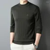 Herrtröjor Toppklass Värstade ullhoppare Autumn Casual O-Neck Knit Shirts Långärmad manlig fårkläder Pullover