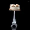 Decorative Plates Party Decoration Eiffel Tower Design Flower Rack Transparent Acrylic Cake Dessert Stand For Wedding Table Centerpieces DIY