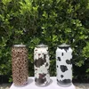 Designer Cups With LOGO Adventure Leopard Cow Design Tumblers Handle Lids Car Mugs vacuum Insulated Drinking Water Bottles