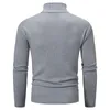 Maglioni da uomo Autunno Inverno Maglione a collo alto da uomo Maglione lavorato a maglia Tinta unita Slim Fit Moda Pullover Maglione Uomo Abbigliamento casual 231030